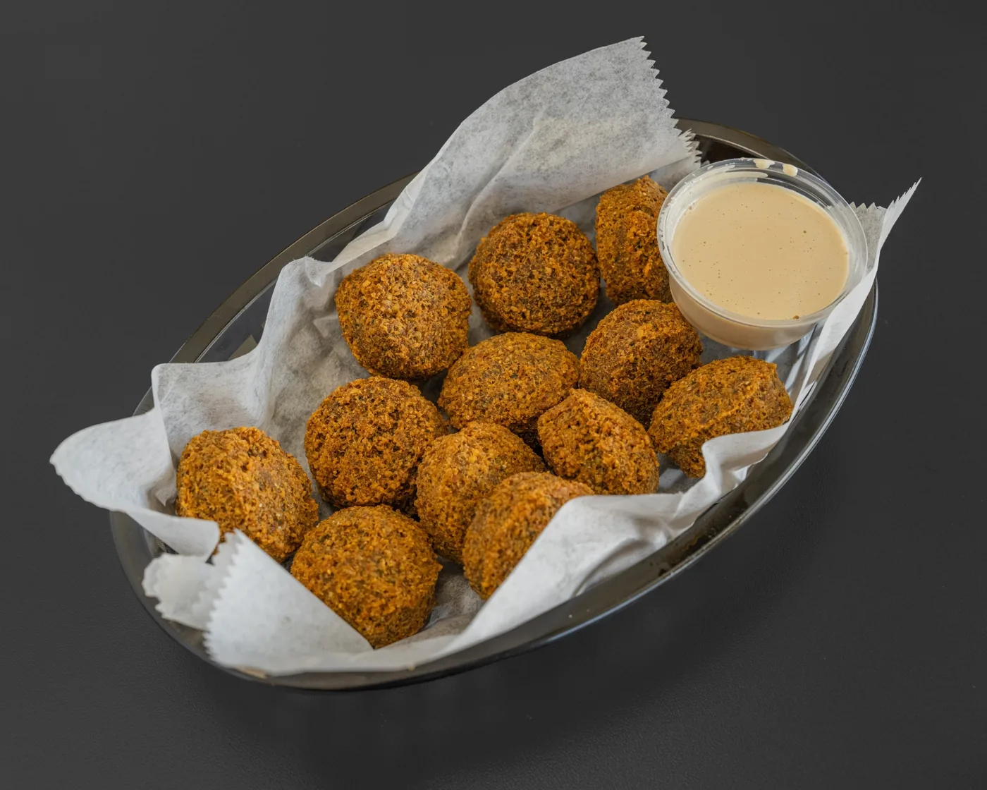 Falafel served with tahini sauce